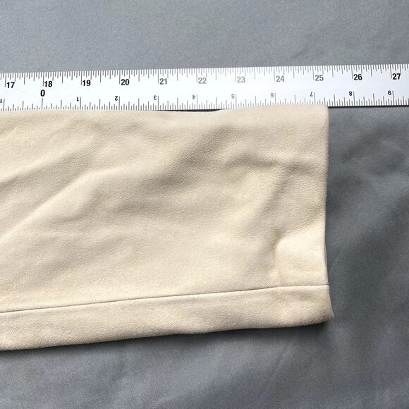 Madewell Jacket Women Size 10 Beige Suede Moto Zip Up Crop 90s NWT FLAW NO887 - Picture 16 of 16